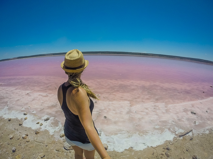 Alleinreisende Frauen wohin? Pink Lake