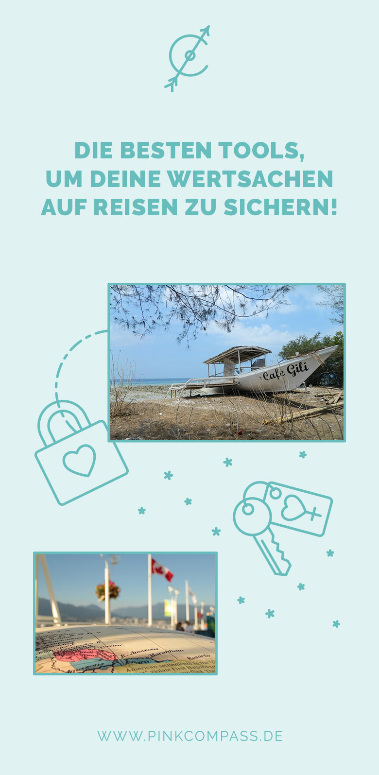 Pink Compass - Die besten Tools und Geldverstecke, um auf Reisen Deine Wertsachen zu sichern #frauenreisensolo #alleinreisende #soloreise